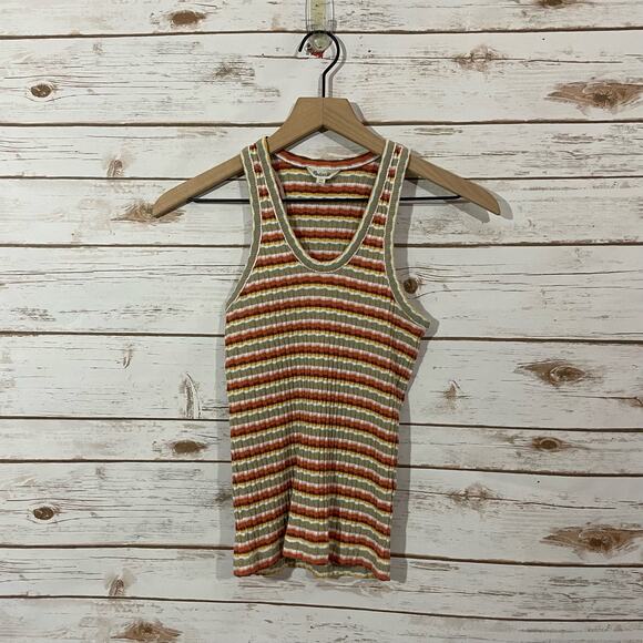 Madewell Ribbed U-Neck Tank Top - Stripe - XS - Picture 11 of 12